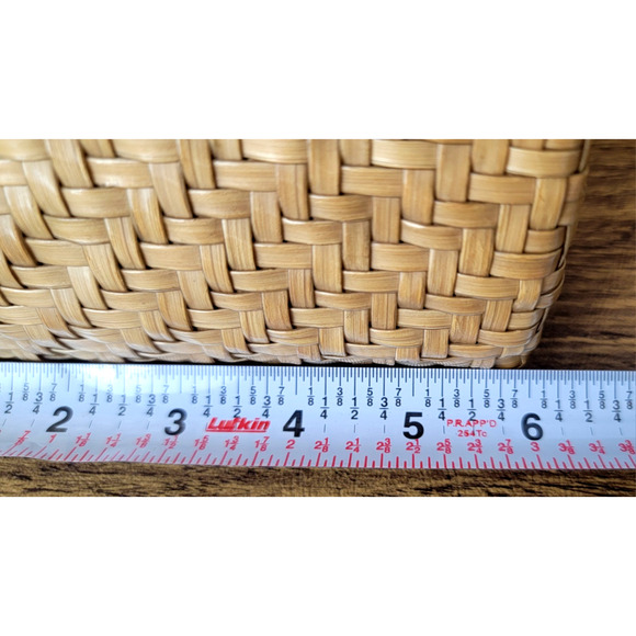 Vintage ADG Fashion Imports Wicker Box Bag Purse Made in Hong Kong Gold Chain - Picture 11 of 13
